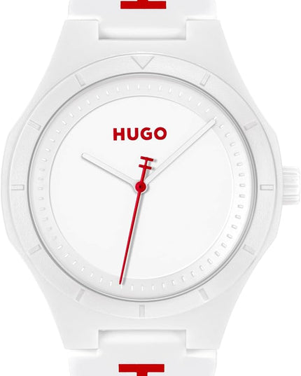 HUGO #LIT for HIM Men's 3H Quartz Silicone Wristwatch - Water Resistant up to 5ATM/50 Meters, Fun, Colorful and Easy to Wear