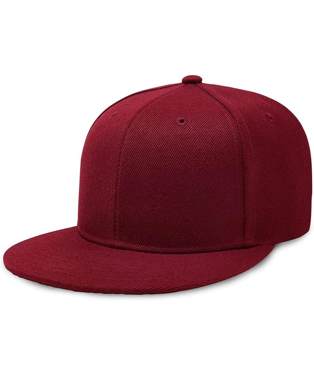 CHOK.LIDS Flat Bill Visor Classic Snapback Hat Blank Adjustable Brim High Top End Trendy Color Style Plain Tone Baseball Cap