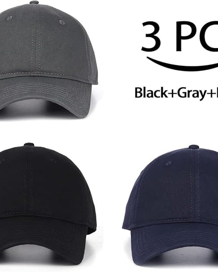 Zylioo XL XXL Oversize Baseball Cap, 100% Cotton Adjustable Dad Hat for Big Heads 23.5"-25.5", Soft Crown Large Size Cap