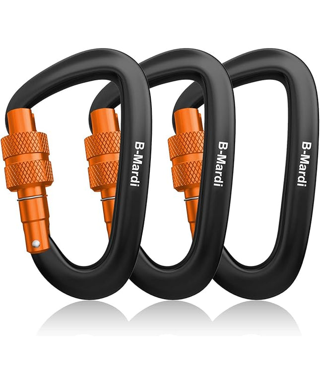 Carabiner Clips Heavy Duty 12kN (2697 lbs)-Lightweight Locking Carabiners for Camping, Hiking, Hammock, Dog Leash Harness, Outdoor and Gym etc, Keychains& Utility