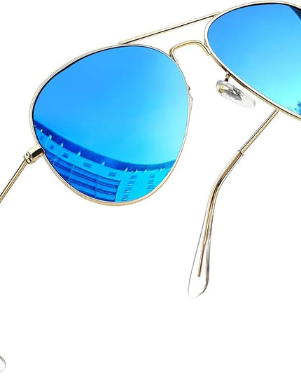 Joopin Polarized Metal Aviation Sunglasses Men, Classic Military Sun Glasses Women, Rectangle Shades UV400 Protection Costume