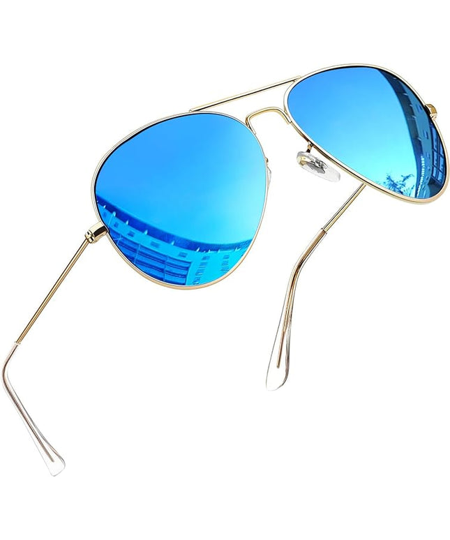 Joopin Polarized Metal Aviation Sunglasses Men, Classic Military Sun Glasses Women, Rectangle Shades UV400 Protection Costume