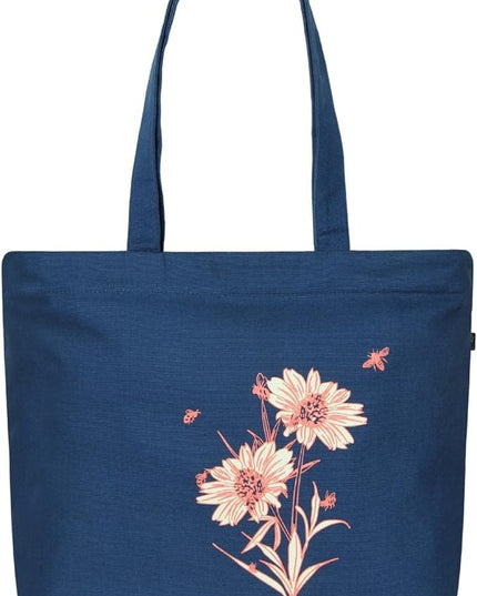 Ecoright Aesthetic Canvas Tote Bag for Women Large Zipper Tote Bags with Pocket, Womens Tote Bag for Yoga, Work, Beach