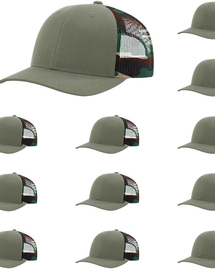 Richardson 112 Classic Six-Panel Adjustable Snapback Trucker Cap | Bulk Packs Available