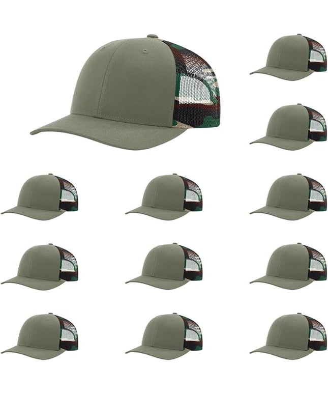 Richardson 112 Classic Six-Panel Adjustable Snapback Trucker Cap | Bulk Packs Available