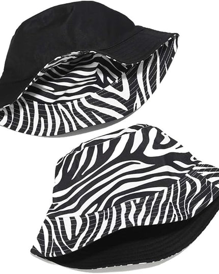 Malaxlx Unisex Bucket Hat Beach Sun Hat Aesthetic Fishing Hat for Men Women Teens, Reversible Double-Side-Wear