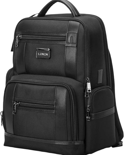 Laptop Business Backpack for Men & Women, Work Backpack Fits 15.6 Inch, Premium Qulity Travel Bag with USB Charging Port, Water-Resistant, Durable Nylon, Computer Bookbag with Multiple Pockets
