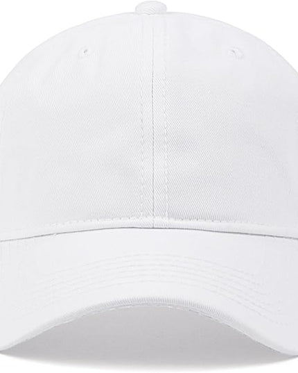 Zylioo XL XXL Oversize Baseball Cap, 100% Cotton Adjustable Dad Hat for Big Heads 23.5"-25.5", Soft Crown Large Size Cap