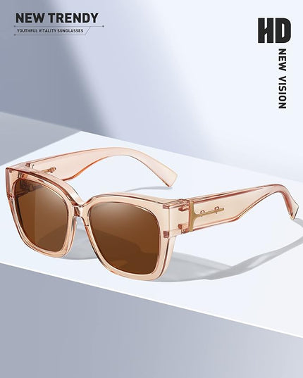 MEETSUN Oversized Fit Over Glasses Sunglasses for Women Men Large Trendy Polarized Sunglasses for Driving UV Protection