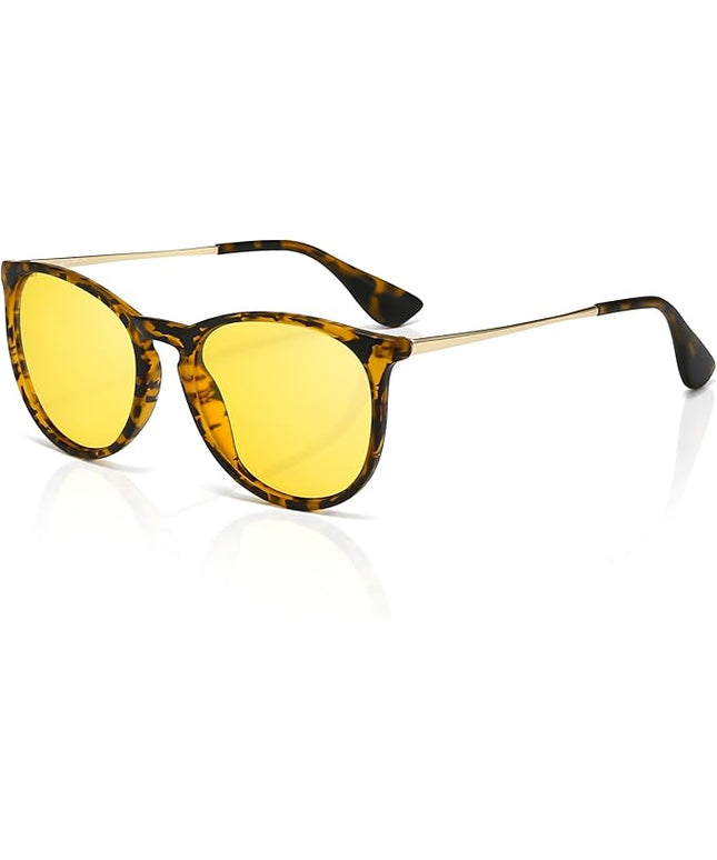 SUNGAIT Premium Vintage Round Sunglasses for Women Men Classic Retro Trendy Style
