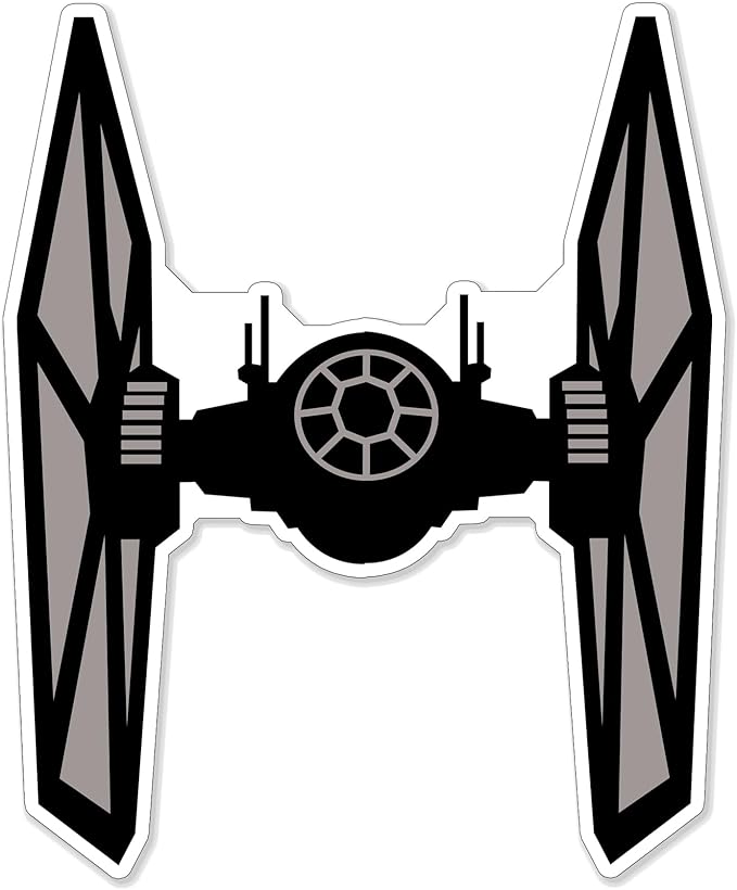 (1PC) Twin Ion Fighter Star Ship Sticker for Phone Tablet Laptop Car Truck Window | 4" Sticker