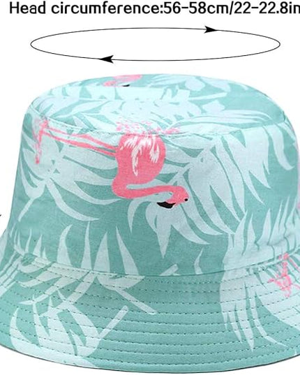 XYIYI Cute Bucket Hat Beach Fisherman Hats for Women, Reversible Double-Side-Wear