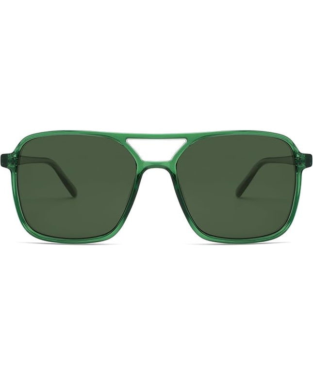 SOJOS Trendy Vintage Aviator Square Sunglasses For Womens Mens Retro 70s UV400 Women Sun Glasses SJ2327