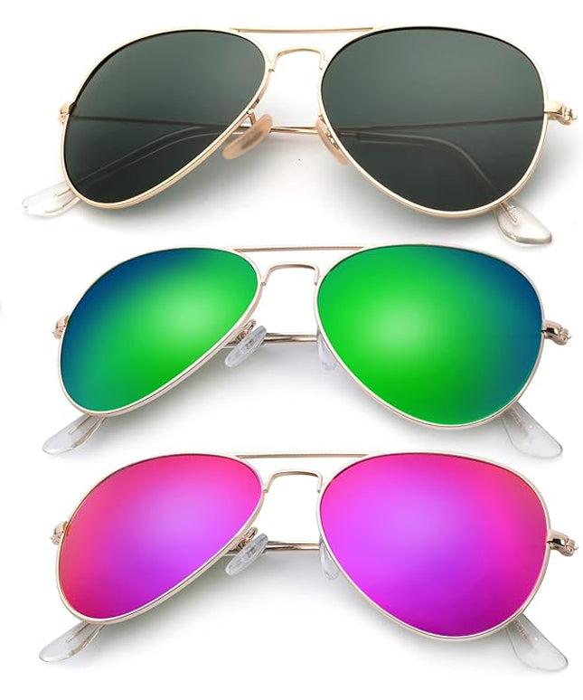 KALIYADI Classic Aviator Sunglasses for Men Women Driving Sun glasses Polarized Lens UV Blocking