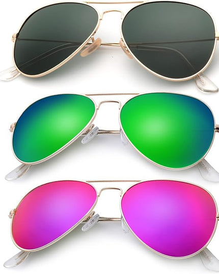 KALIYADI Classic Aviator Sunglasses for Men Women Driving Sun glasses Polarized Lens UV Blocking