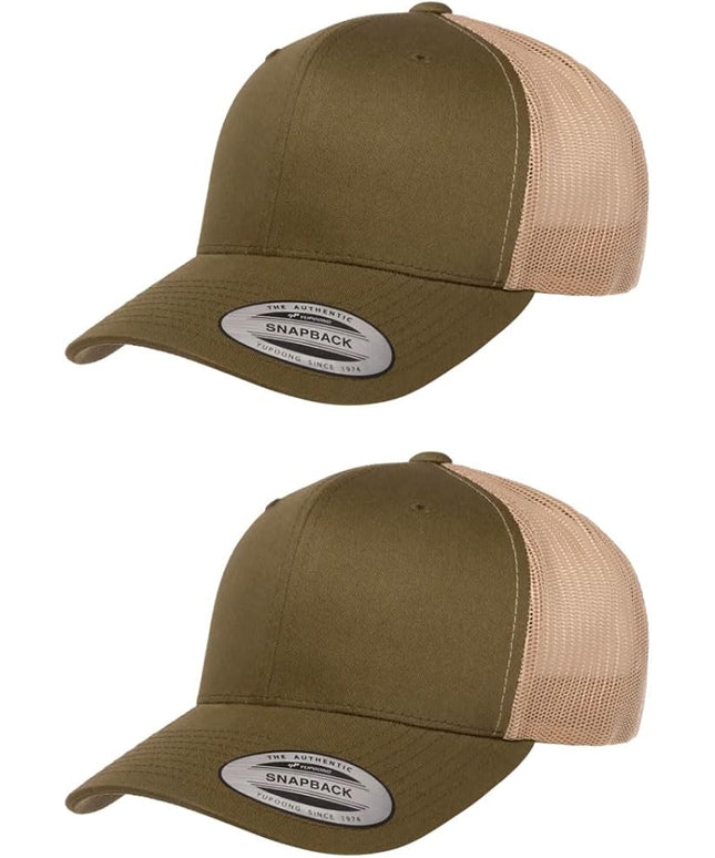 Yupoong Classic Premium Mesh 6 Panel Retro Trucker Cap | Mid Profile Snapback | OSFA | Bulk Pack Available