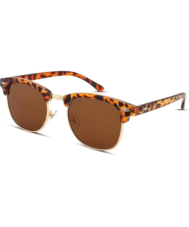 Pro Acme Semi-Rimless Polarized Sunglasses UV 400 Protection for Women Men