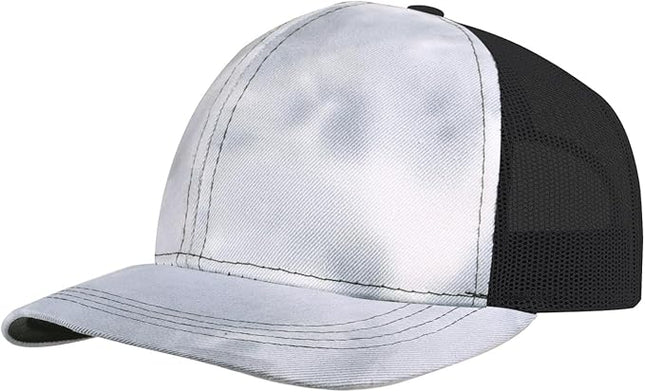 TZ Promise Men Women Plain Cotton Trucker Cap with Breathable Mesh Back, Snapback Baseball Hats