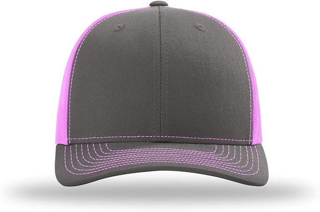 Richardson 112 Trucker Hat - Premium Adjustable Snapback Hat - Structured Six Panel Richardson Blank Caps