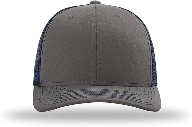 Richardson 112 Trucker Hat - Premium Adjustable Snapback Hat - Structured Six Panel Richardson Blank Caps