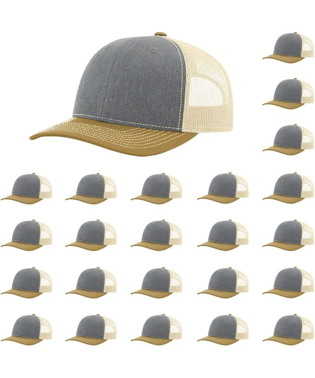 Richardson 112 Classic Six-Panel Adjustable Snapback Trucker Cap | Bulk Packs Available