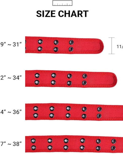 Boxed Gifts Parquet Casual Canvas Belt - Double Hole, Double Grommets for Men & Women