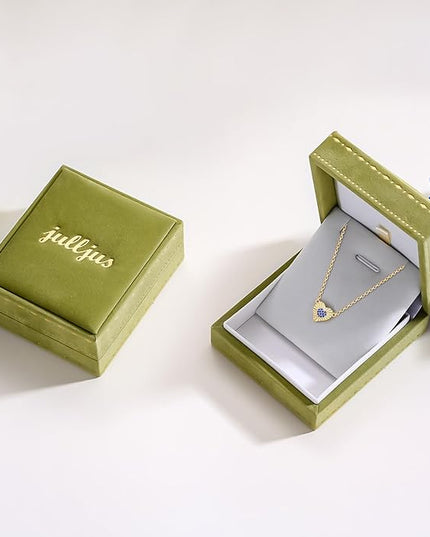 Dainty 14k Gold Heart Necklace, Birthstone Necklace for Women Trendy, Tiny Cubic Zirconia Choker Pendant Necklaces, Cute Love Jewelry Birthday Gifts for Girlfriend Daughter Niece Wife Her