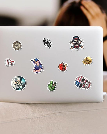 Pack 50 Pcs Hard Hat Stickers for Water Bottles Funny Laptop Luggage Computer Scrapbooking Kids Teens Girls Boys Adults Men Women Waterproof Aesthetic Sticker Small Vinyl Decals