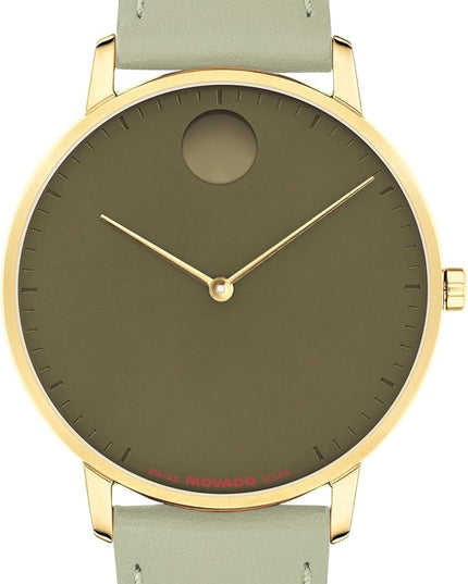 Movado Face Men's Luxury Quartz Watch - Swiss Movement - Water Resistance 30 Meters (3ATM) - Elegant Timepiece - Gift for Him - 41mm