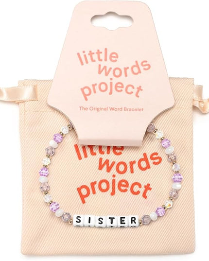 Little Words Project Mother's Day Gifts, The Original Word Bracelet, Made with Colorful Beads and Plated Brass Hardware, Handcrafted Design & Positive Message
