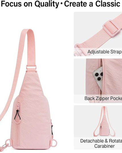 Hanke Crossbody Sling Bag for Women Men, Small & Large Casual Cross Body Sling Bags, Chest Bag for Outdoor Hiking Travel