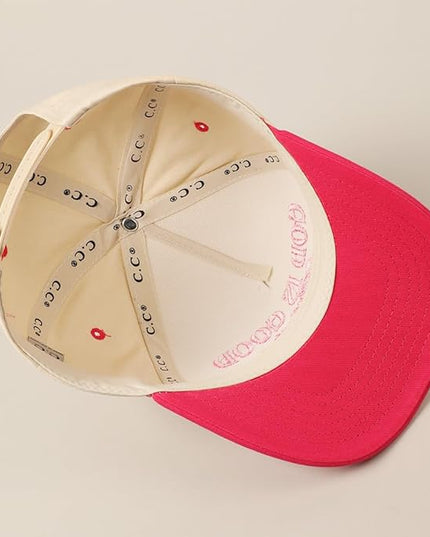 MIRMARU Two-Tone Vintage Canvas Trucker Hats for Men & Women, Adjustable Size Baseball Caps with Trendy Embroidered Design