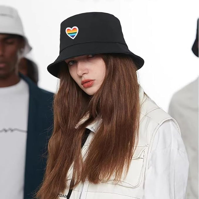 XYIYI Fashion Embroidery Bucket Hat Cotton Beach Fisherman Hats for Women Girls