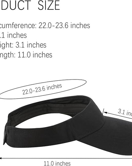 10 Pack Men Women Sun Visor Adjustable UV Protection Blank Sun Visor Hats Caps for Beach Pool Golf Tennis Sports