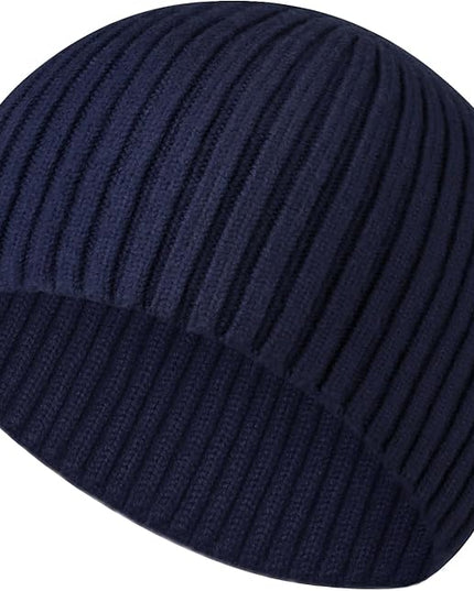 Heniho Winter Wool Beanies for Men Women, Warm Plain Toboggan Hats Ski Running Knit Skull Cap
