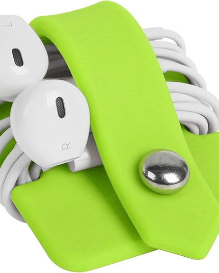 Cord Organizer Earbuds Holder Earphone Wrap Earphones Organizer Headset Headphone Earphone Wrap Winder Cord Manager Cable Winder Green