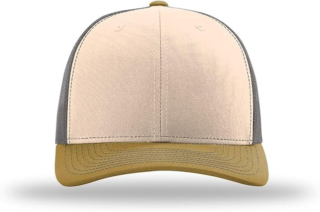Richardson 112 Trucker Hat - Premium Adjustable Snapback Hat - Structured Six Panel Richardson Blank Caps