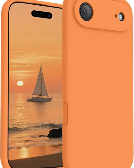 FireNova Magnetic for iPhone Air Case, Compatible with MagSafe, [Integrated Silicone Camera Control Button] [Camera Protection] Microfiber Lining Phone Case for iPhone 17 Air, 6.5", Orange