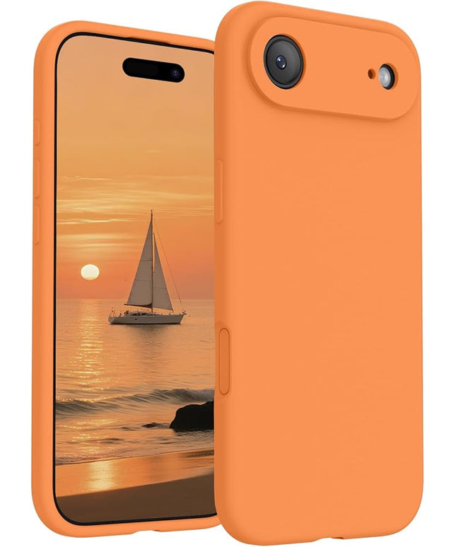 FireNova Magnetic for iPhone Air Case, Compatible with MagSafe, [Integrated Silicone Camera Control Button] [Camera Protection] Microfiber Lining Phone Case for iPhone 17 Air, 6.5", Orange