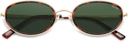SOJOS Trendy Oval Polarized Sunglasses for Women Men, 80s 90s Chic Retro Vintage Sunnies SJ1248