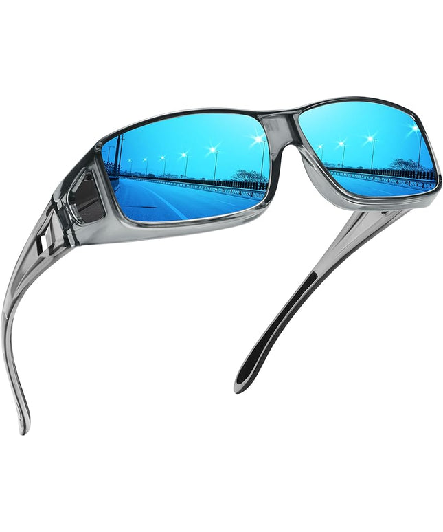 MEETSUN Fit Over Glasses Sunglasses for Men Women,Wrap Around Sunglasses Polarized UV400 Protection