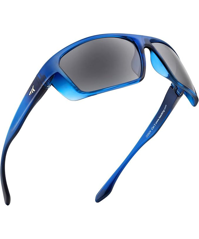 KastKing Huzzah Polarized Sport Sunglasses for Men and Women, Ideal for Driving Fishing Cycling and Running,UV Protection