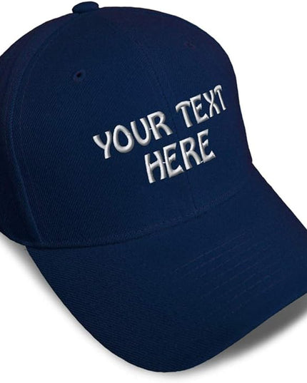 Baseball Cap Custom Personalized Text Dad Hats for Men & Women Strap Closure