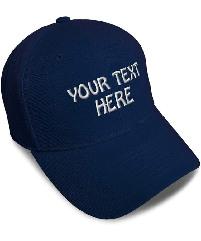 Baseball Cap Custom Personalized Text Dad Hats for Men & Women Strap Closure