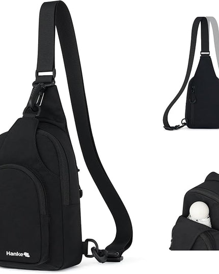 Hanke Crossbody Sling Bag for Women Men, Small & Large Casual Cross Body Sling Bags, Chest Bag for Outdoor Hiking Travel