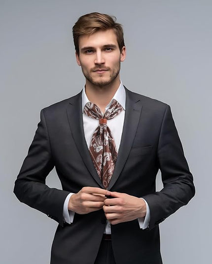 27.5 Inches Square Silk Feeling Neck Scarf for Men Necktie Silk Bandanas Pocket Square Cowboy Scarves