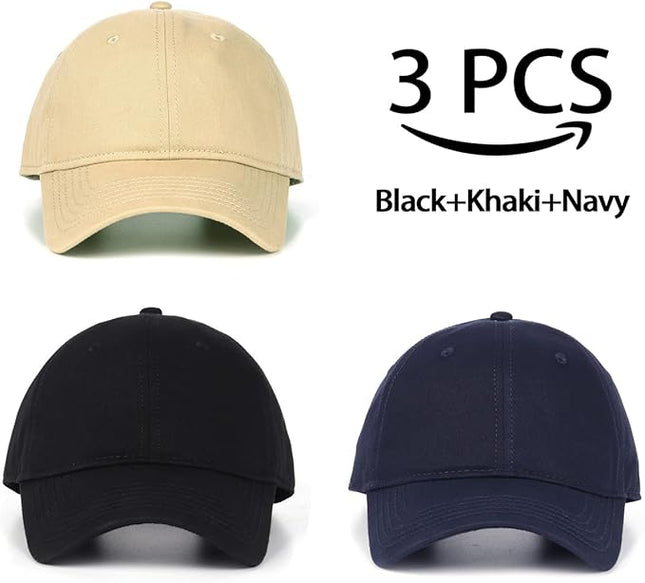 Zylioo XL XXL Oversize Baseball Cap, 100% Cotton Adjustable Dad Hat for Big Heads 23.5"-25.5", Soft Crown Large Size Cap