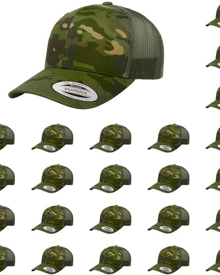 Yupoong Classic Premium Mesh 6 Panel Retro Trucker Cap | Mid Profile Snapback | OSFA | Bulk Pack Available
