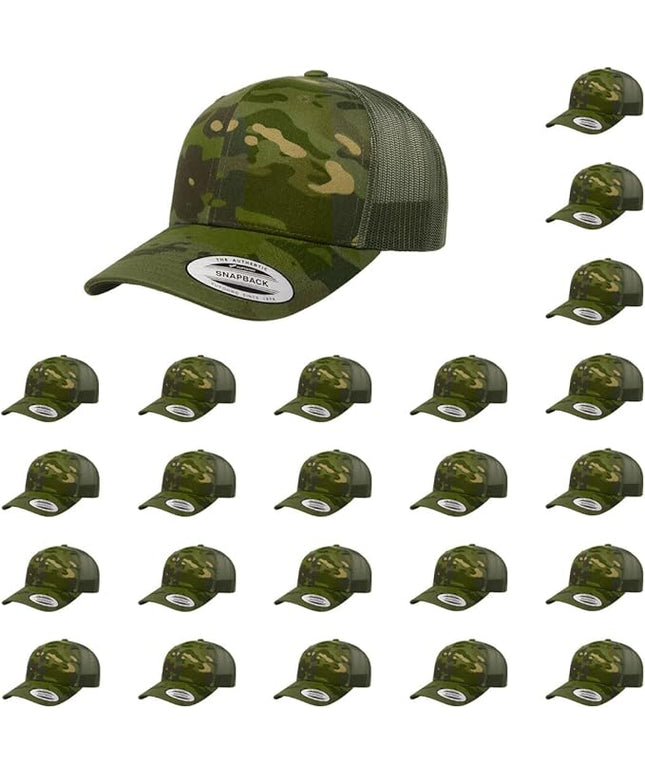 Yupoong Classic Premium Mesh 6 Panel Retro Trucker Cap | Mid Profile Snapback | OSFA | Bulk Pack Available