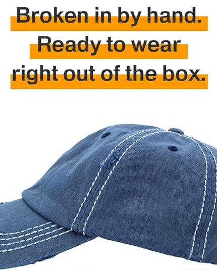KBETHOS Vintage Washed Distressed Cotton Dad Hat Baseball Cap Adjustable Polo Trucker Unisex Style Headwear